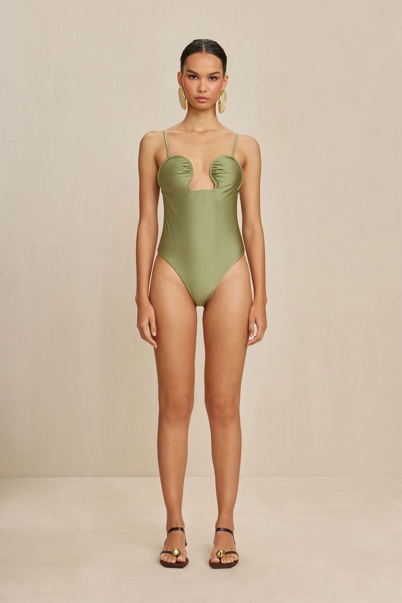 Body Cult Gaia Celia One Piece Zielone | TO0964137