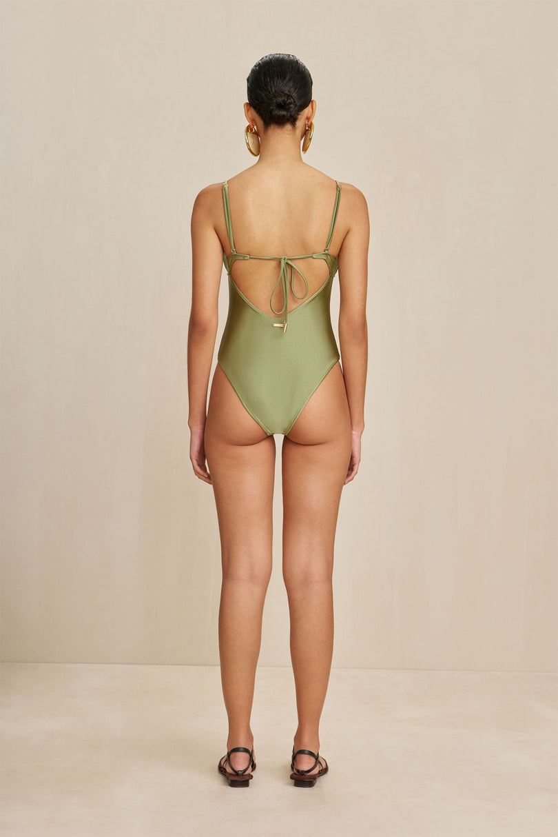 Body Cult Gaia Celia One Piece Zielone | TO0964137