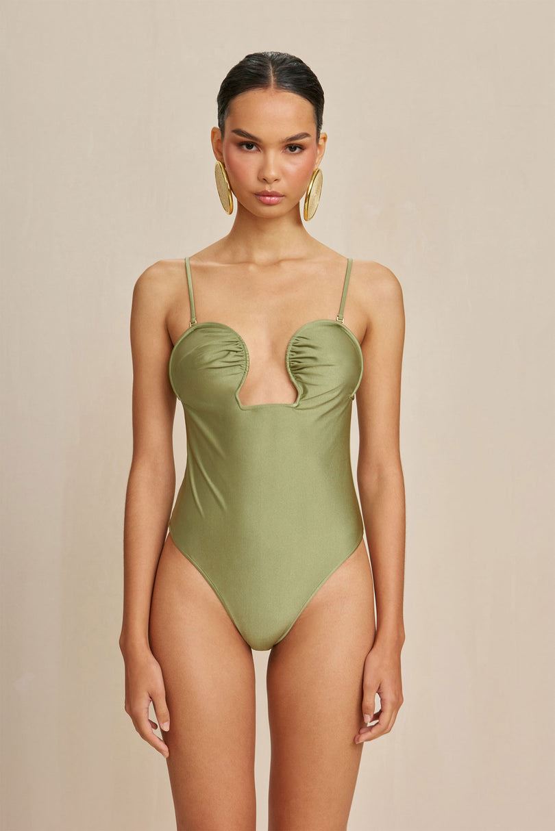 Body Cult Gaia Celia One Piece Zielone | TO0964137