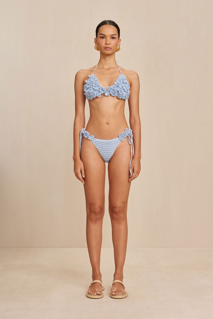 Góra od Bikini Cult Gaia Pola Crochet Niebieskie | DO3796518